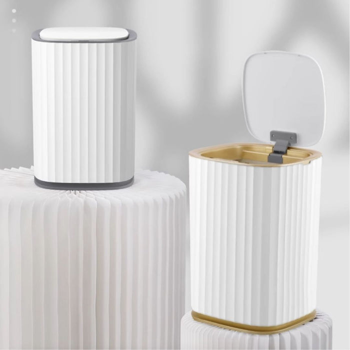 12L Waterproof Oval Sensor Trash Bin Grey