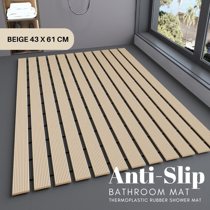 Non Slip Bathroom Floor Mat Beige