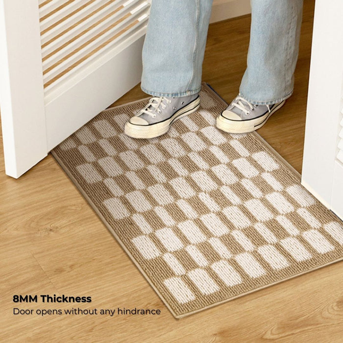 Door Mat Non Slip Black Circle