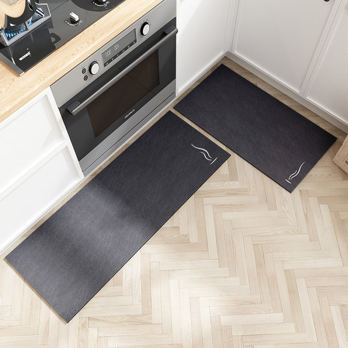 Kitchen Mat Diatomite Non Slip Dark Grey