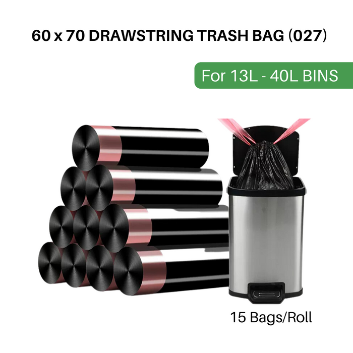 Trash Bags Drawstring Thick 60 x 70