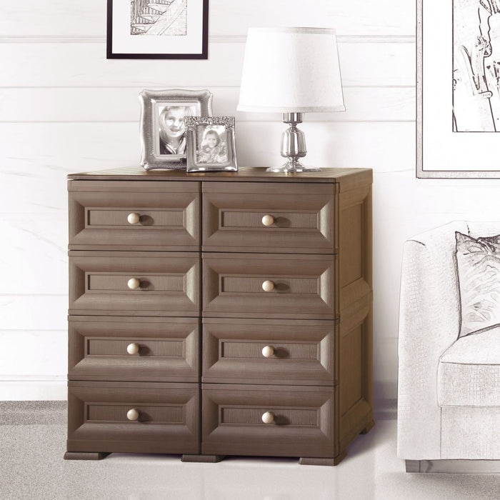 Wide 8 Drawers Unit