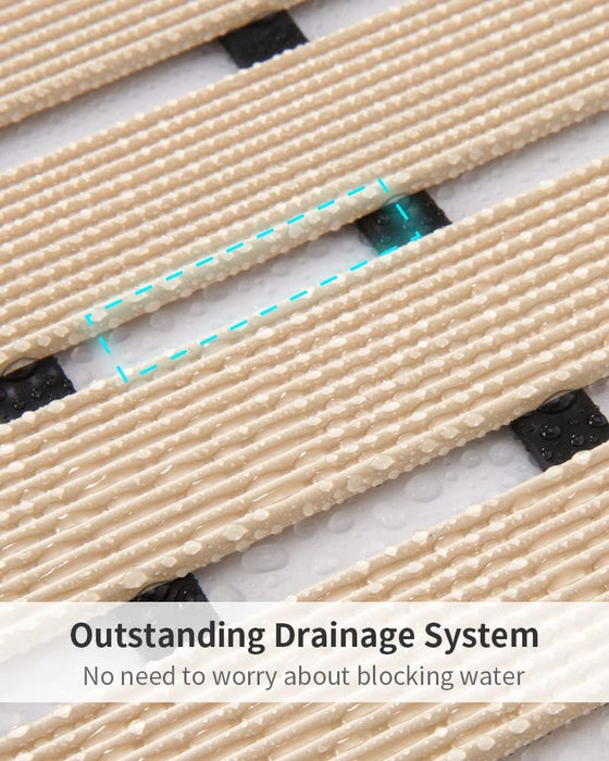 Non Slip Bathroom Floor Mat Beige