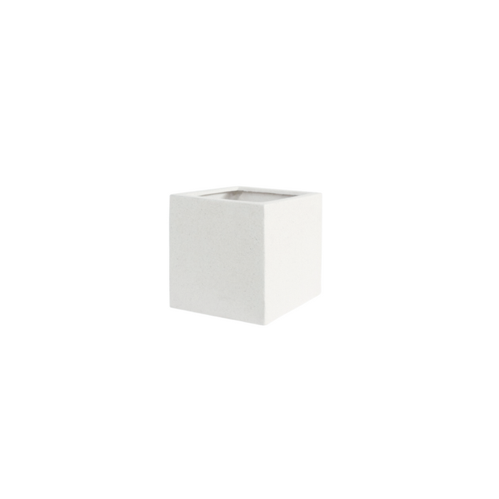 Alicante Square Planter Smooth White (3 Sizes)