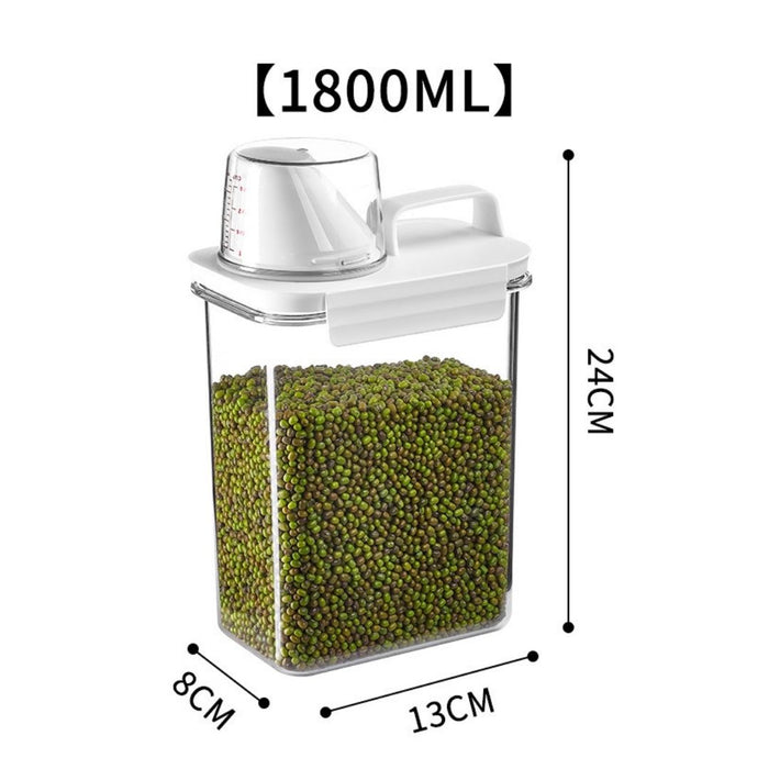 Grains Cereal Airtight Container with Measuring Cup