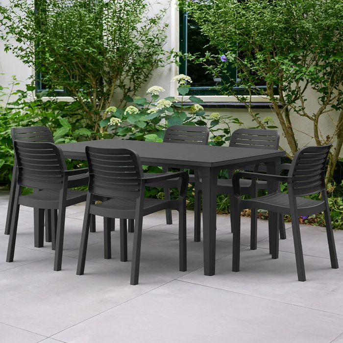 Futura Table + Chloe Chair Graphite