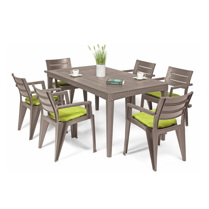 Girona Table + Ibiza Chair Cappuccino