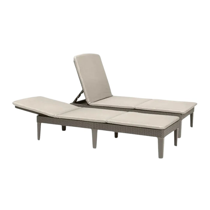 Jaipur Outdoor Sun lounger Cappuccino With Cushion