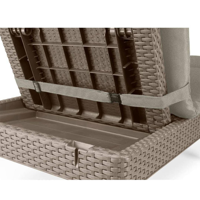 Jaipur Outdoor Sun lounger Cappuccino With Cushion