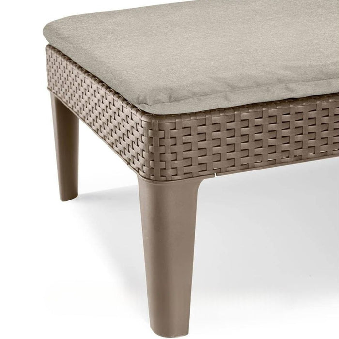 Jaipur Outdoor Sun lounger Cappuccino With Cushion