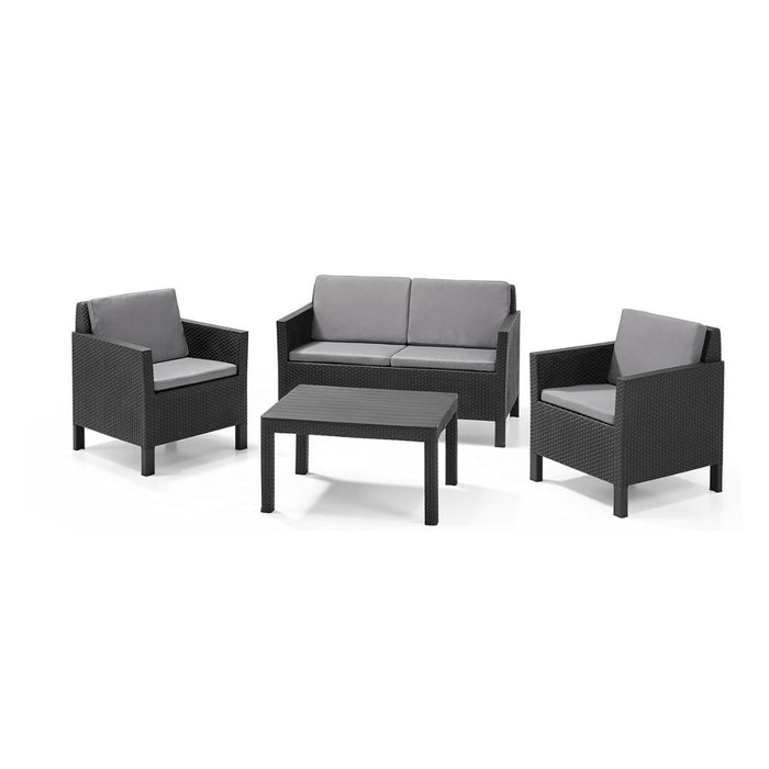 Chicago Outdoor Sofa 4 PC set Graphite