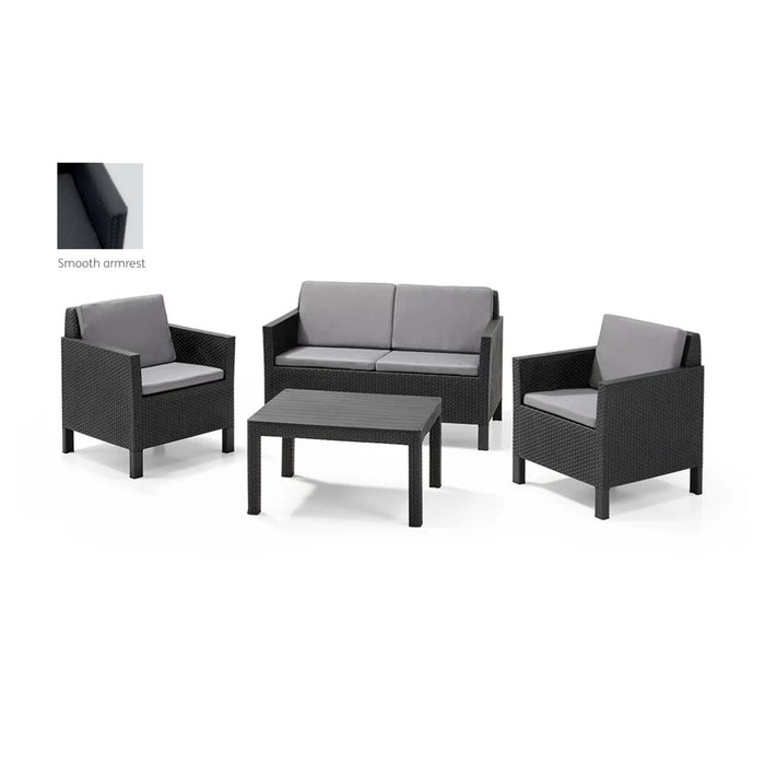 Chicago Outdoor Sofa 4 PC set Graphite