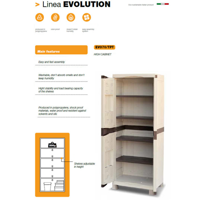 Linea Evolution Tall Utility Outdoor Cabinet