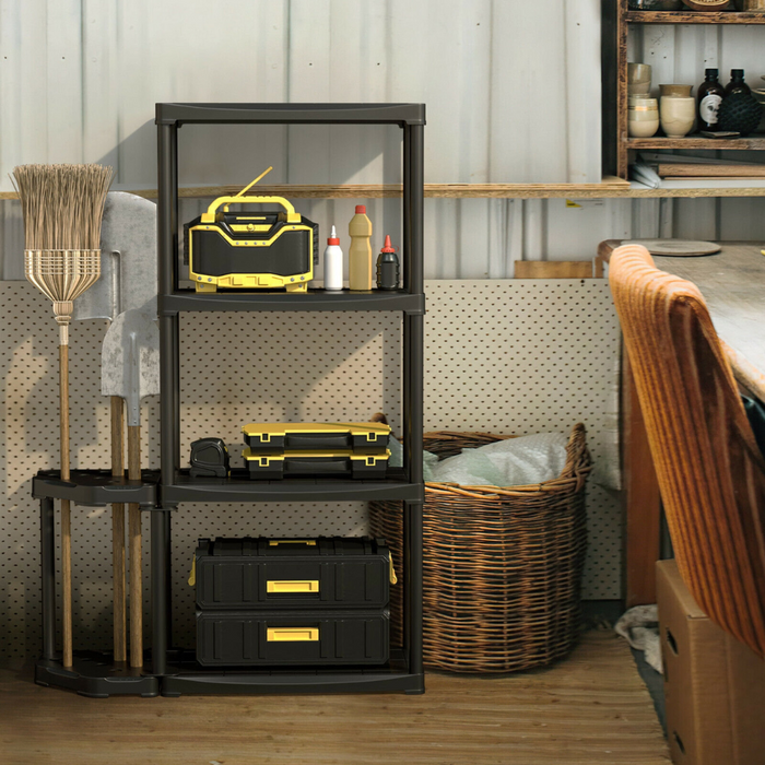 Linea 4 Tier + 2 Tier Corner Shelf Shelving Rack