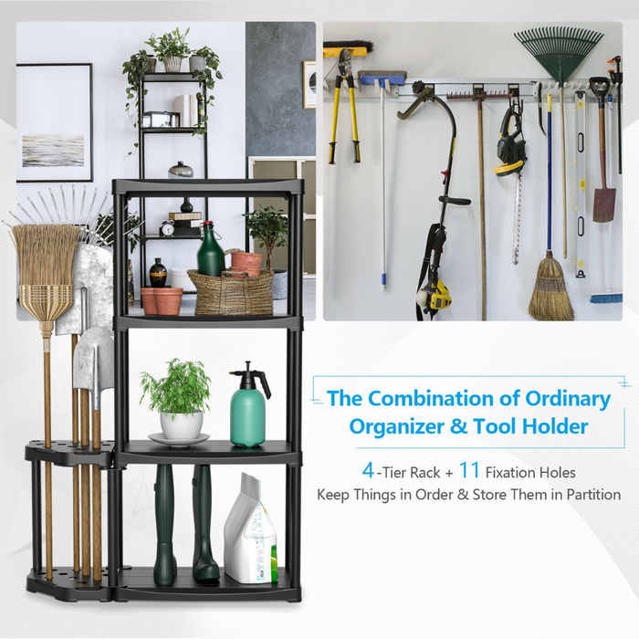 Linea 4 Tier + 2 Tier Corner Shelf Shelving Rack