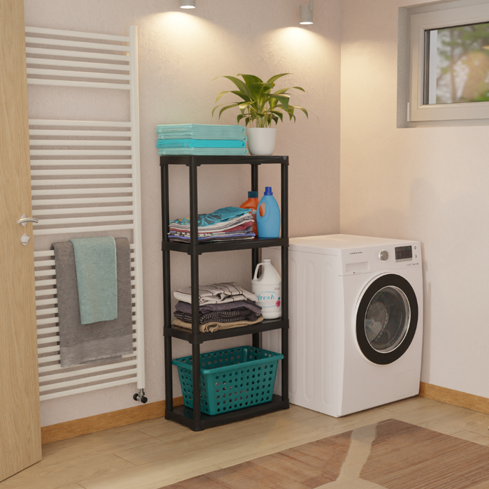 Linea Tempo 4 Tier Plastic Shelf Shelving Rack