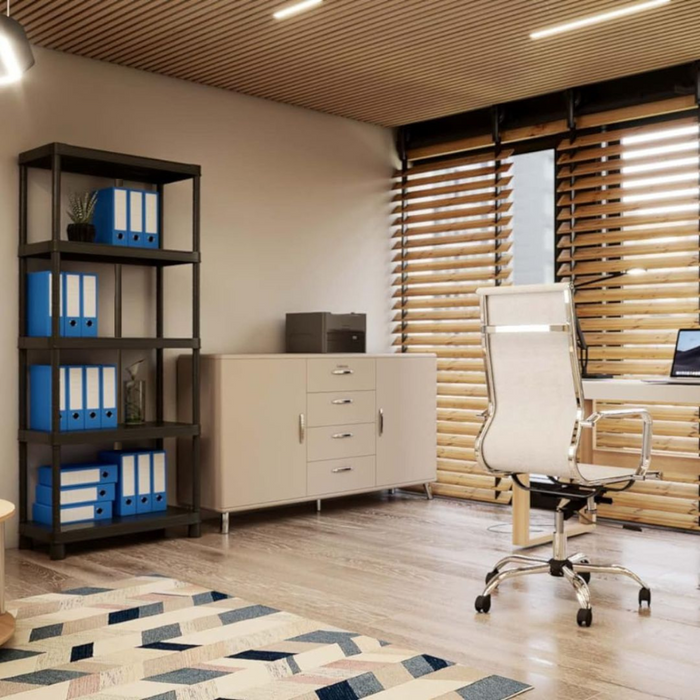 Linea Tempo 5 Tier Plastic Shelf Shelving Rack