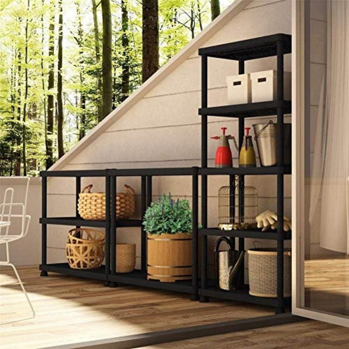 Linea Tempo 5 Tier Plastic Shelf Shelving Rack