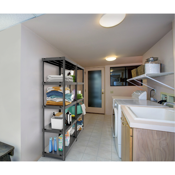 Linea Tempo 5 Tier Plastic Shelf Shelving Rack