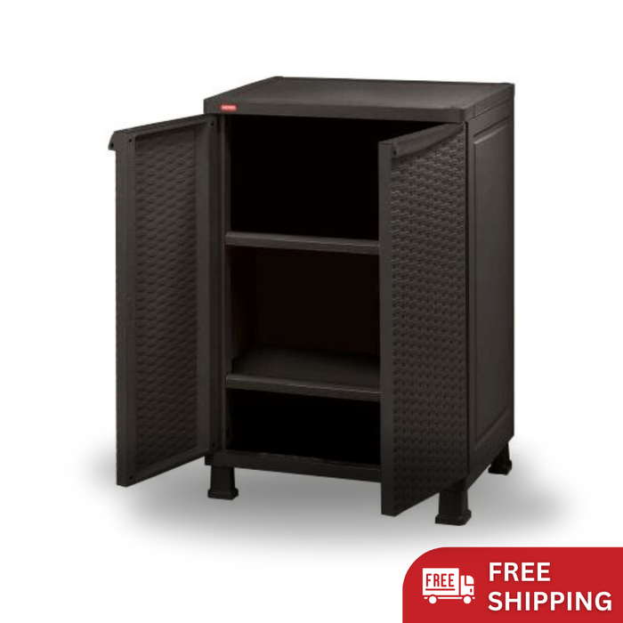 Keter Rattan Wall and Base with Legs Cabinet