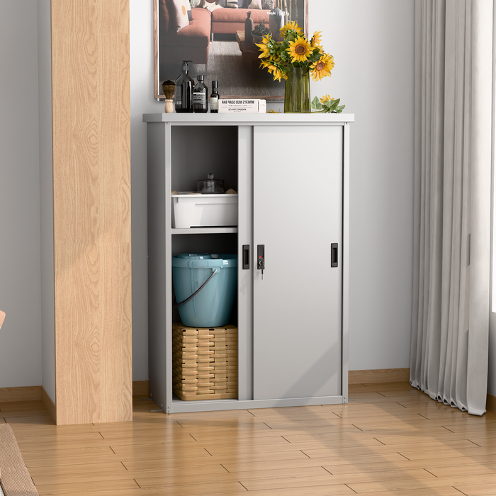 Balcony Steel Storage Cabinet Grey