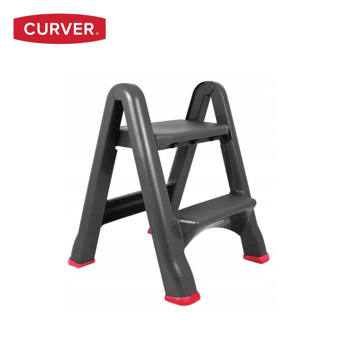 Foldable Slim Step Stool Grey