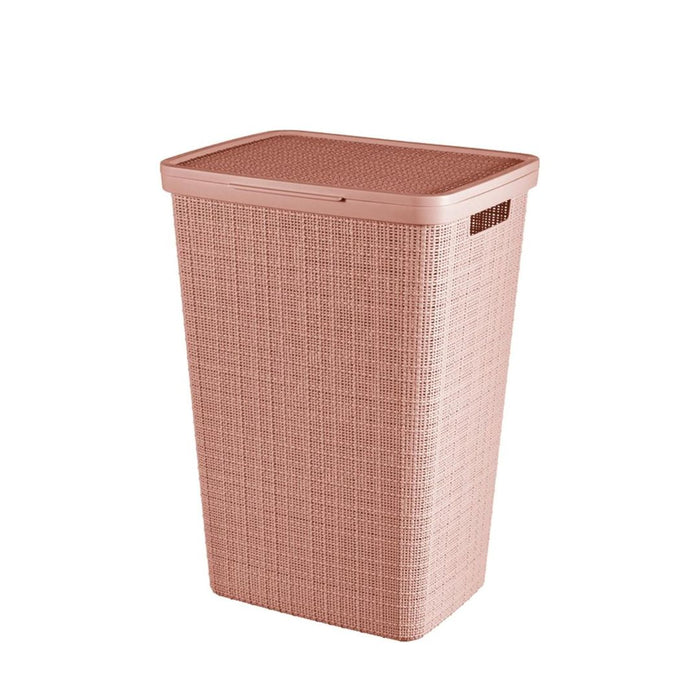 Jute Laundry Hamper 58L Pink Dawn