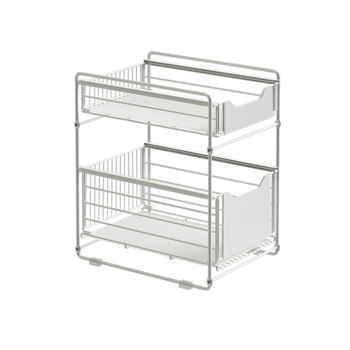 Under Sink Pull Out Drawer Rack 2 Tier Large