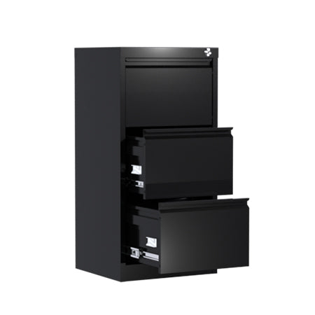 Filex 3 Drawer Office Filing Drawer Cabinet Black