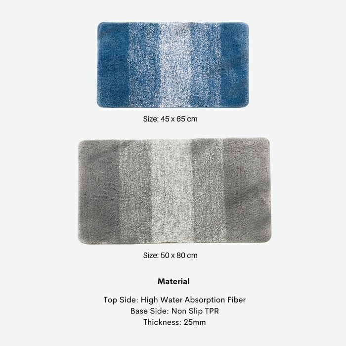Fluffy Thick Bathroom Non Slip Mat 50 x 80 Large