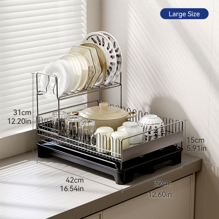 304 Stainless Steel Dish Draining Rack Large