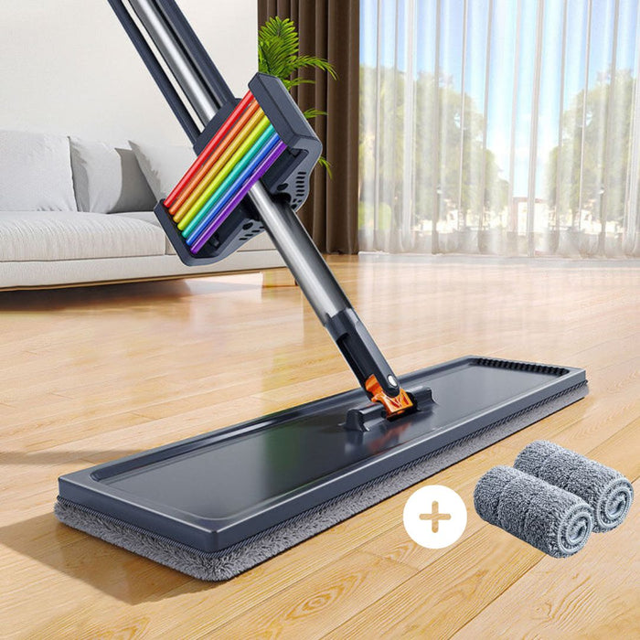 Joybos® Easy Clean Rainbow Flat Mop Black 50cm