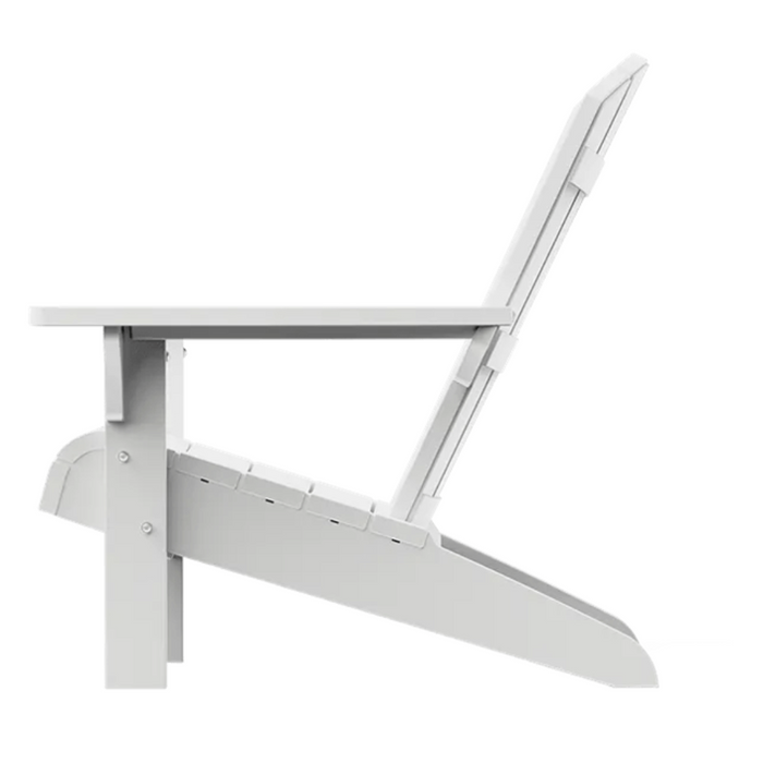 Keter Alpine Adirondack Outdoor Garden Lounge Chair White