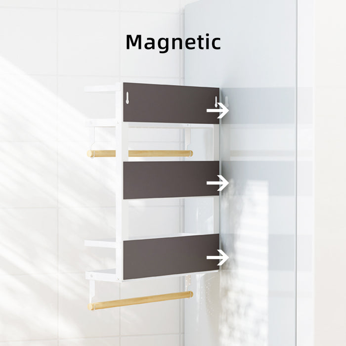 Magnetic Fridge Side Shelf Foldable Spice Rack Large
