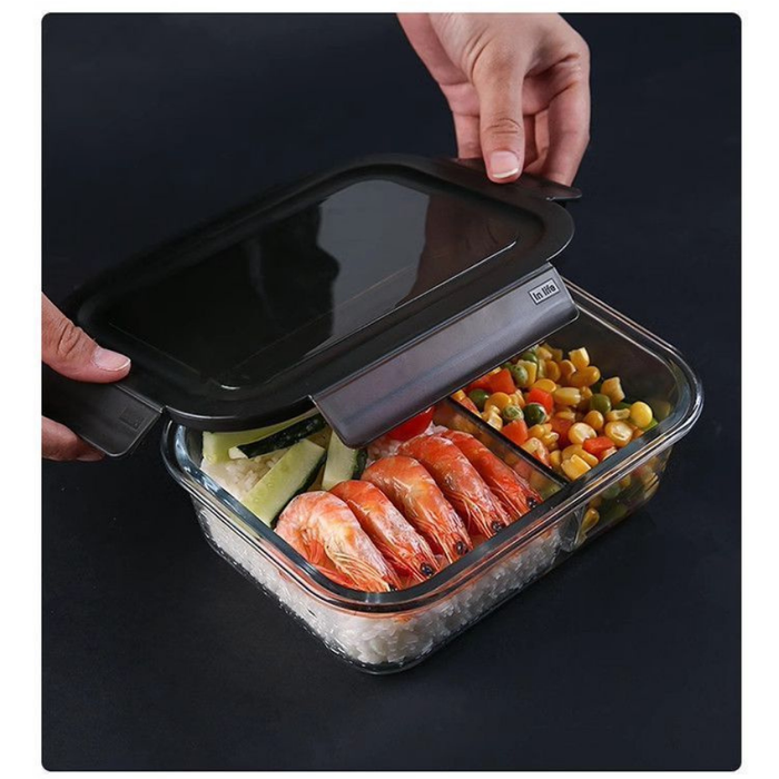 LUNA 2 Divider | 3 Divider Glass Lock Food Container