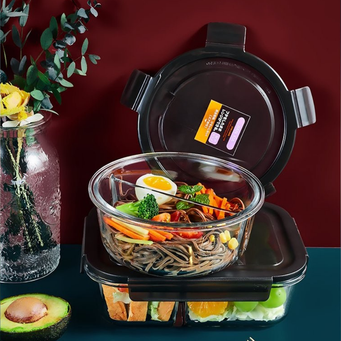 LUNA 2 Divider | 3 Divider Glass Lock Food Container