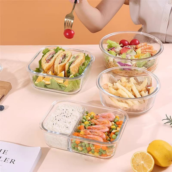 LUNA Glass Lock Square Food Container