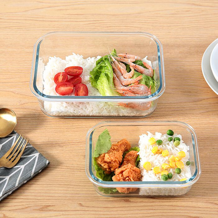 LUNA Glass Lock Rectangle Food Container