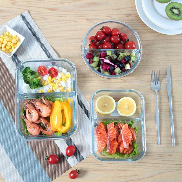 LUNA 2 Divider | 3 Divider Glass Lock Food Container