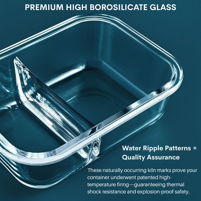 LUNA Glass Lock Rectangle Food Container