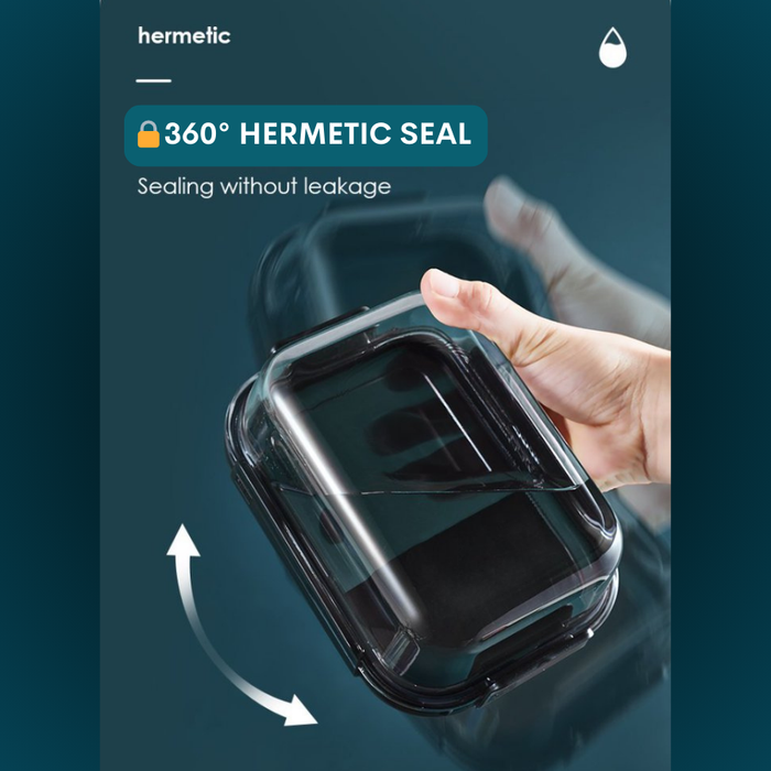 LUNA Glass Lock Square Food Container