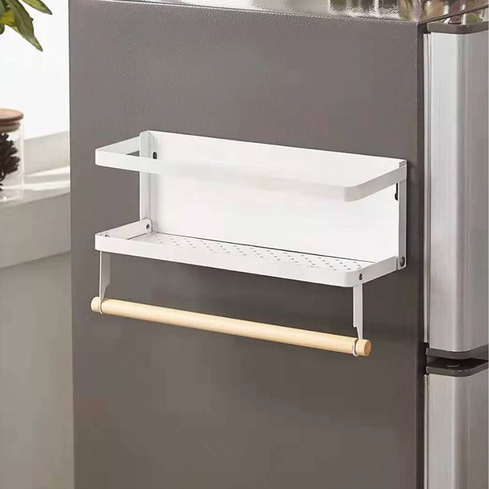 Magnetic Fridge Side Shelf Foldable Spice Rack Small