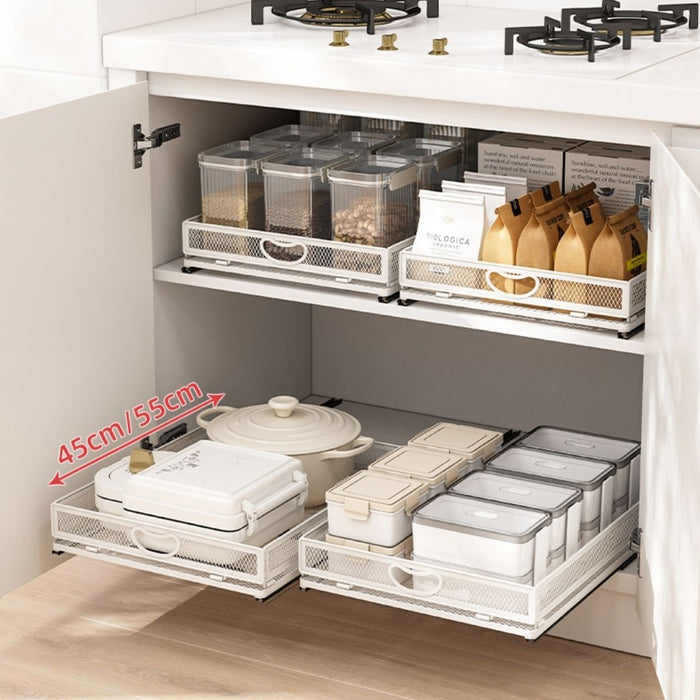 Mesh Short Storage Basket Pull Out Rack