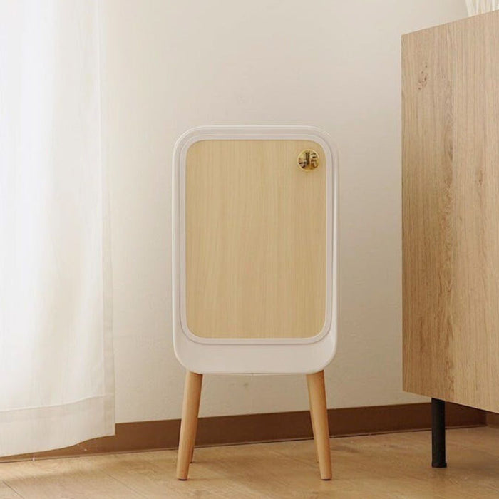 20L Nexa Sensor Bin Wooden Legs Beige