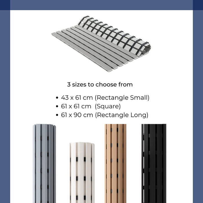 Non Slip Bathroom Floor Mat Grey