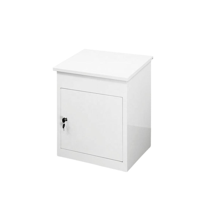 Coby Low Outdoor Lockable Parcel Drop Box CP02 White