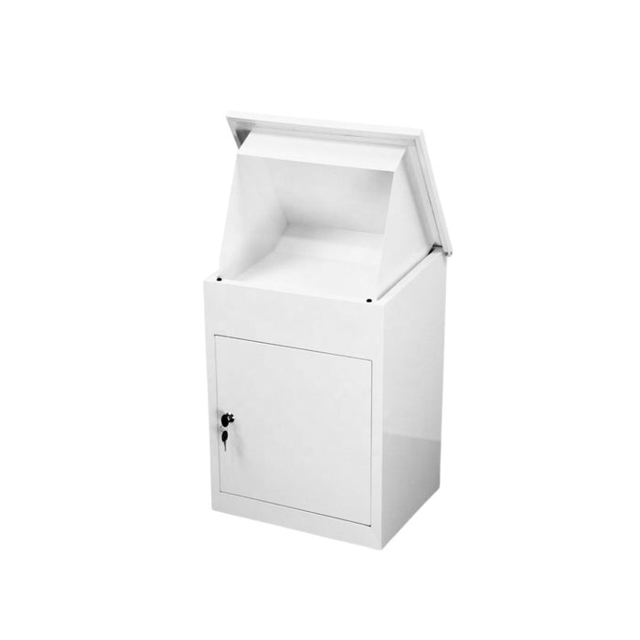 Coby Low Outdoor Lockable Parcel Drop Box CP02 White