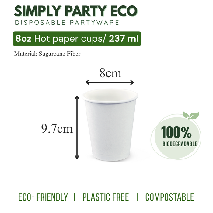 Simply Party Disposable Sugarcane Fiber Partyware 100% Biodegradable |  Eco Friendly
