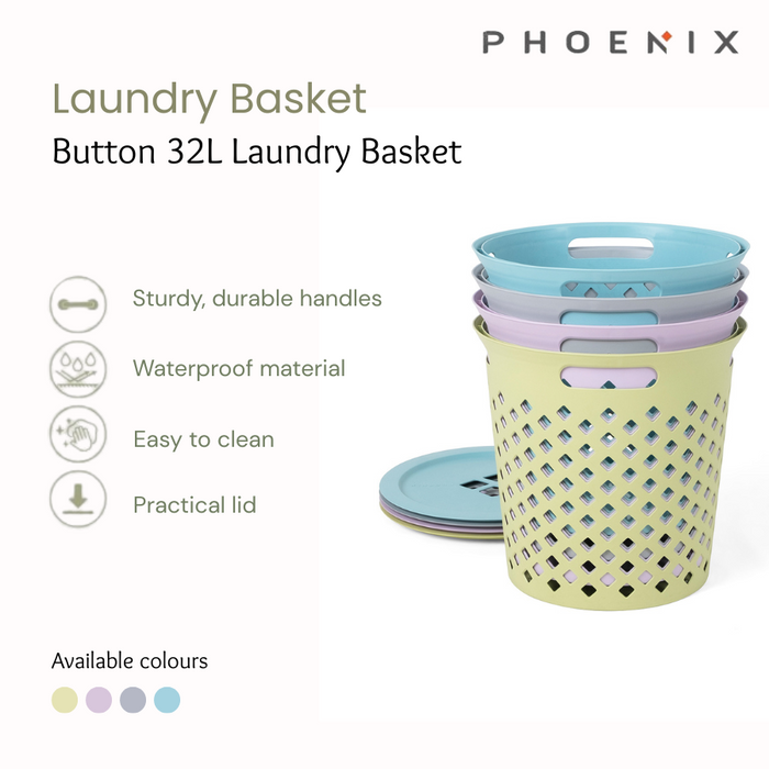 Phoenix Button Laundry Basket