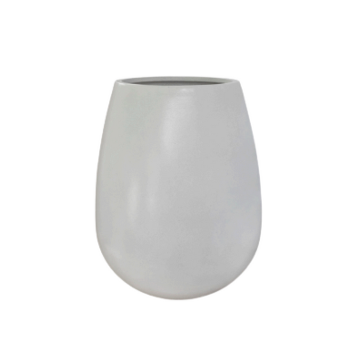 Savona Tall Planter Pot Smooth White (2 Sizes)